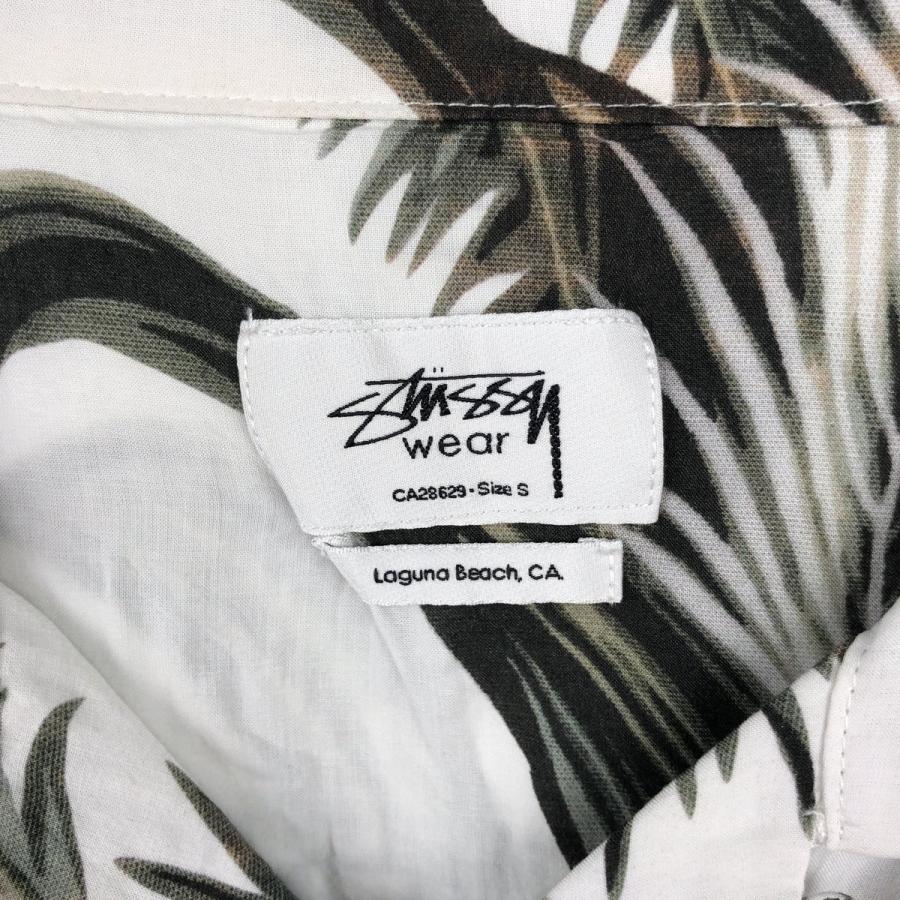 STUSSY（ステューシー） 古着 総柄 リーフ柄 オープンカラー レーヨン