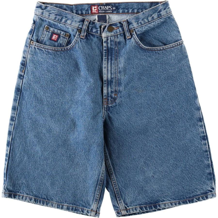90's CHAPS Ralph Lauren デニムショーツ　ワイド　2タック 古着 ラルフローレン Ralph Lauren CHAPS チャップス デニムショーツ