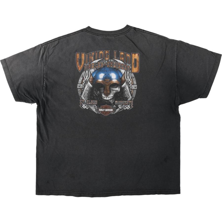 古着 ハーレーダビッドソン Harley-Davidson ドクロ柄 スカル柄