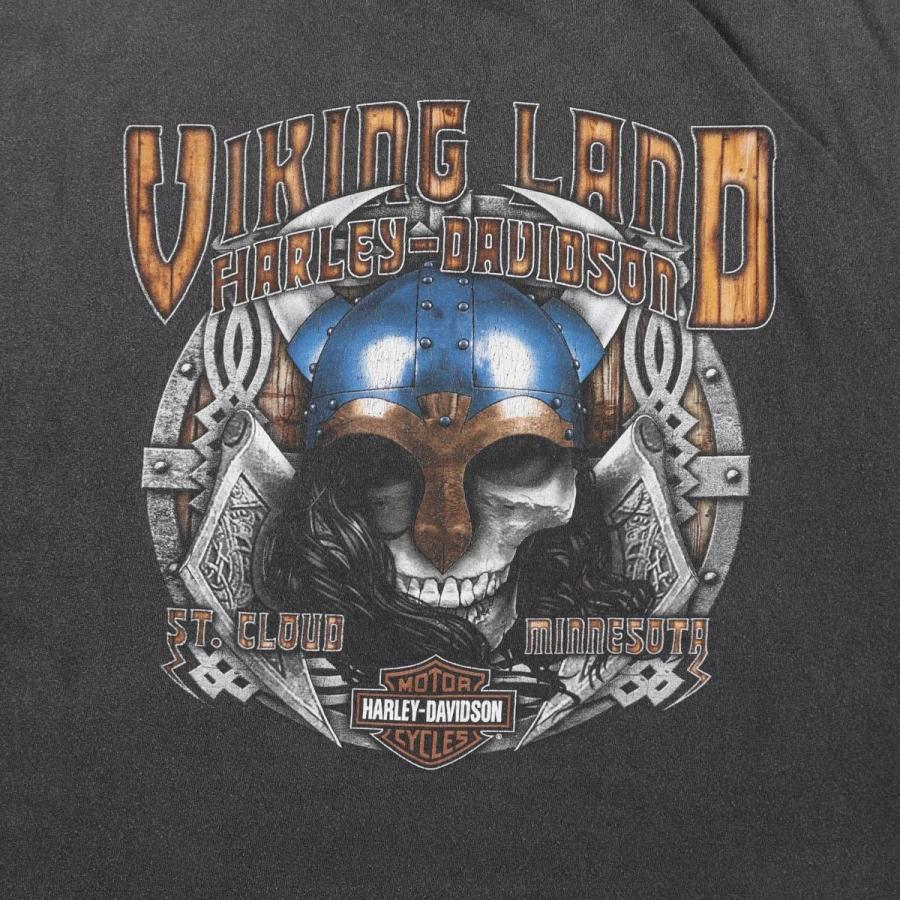 古着 ハーレーダビッドソン Harley-Davidson ドクロ柄 スカル柄