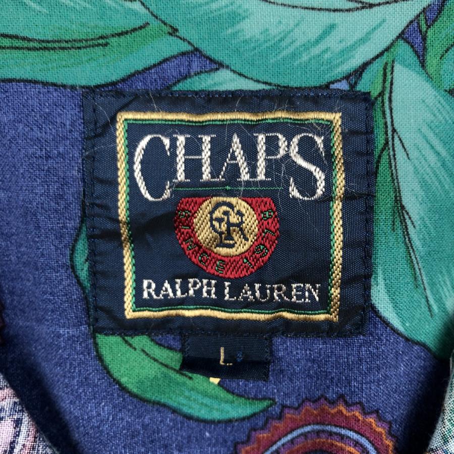古着 80年代 ラルフローレン CHAPS チャップス リーフ柄 ペイズリー柄