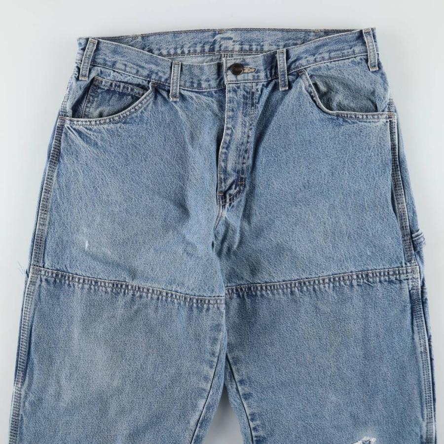 古着 ディッキーズ Dickies Relaxed Fit ダブルニー デニムペインターパンツ メンズw34相当/eaa649412 Dickies（ディッキーズ） 古着 Dickies Relaxed Fit ダブルニー デニム