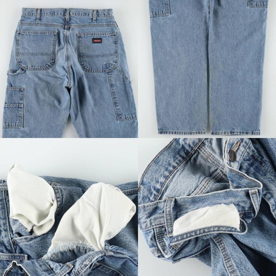 古着 ディッキーズ Dickies Relaxed Fit ダブルニー デニムペインターパンツ メンズw34相当/eaa649412 Dickies（ディッキーズ） 古着 Dickies Relaxed Fit ダブルニー デニム