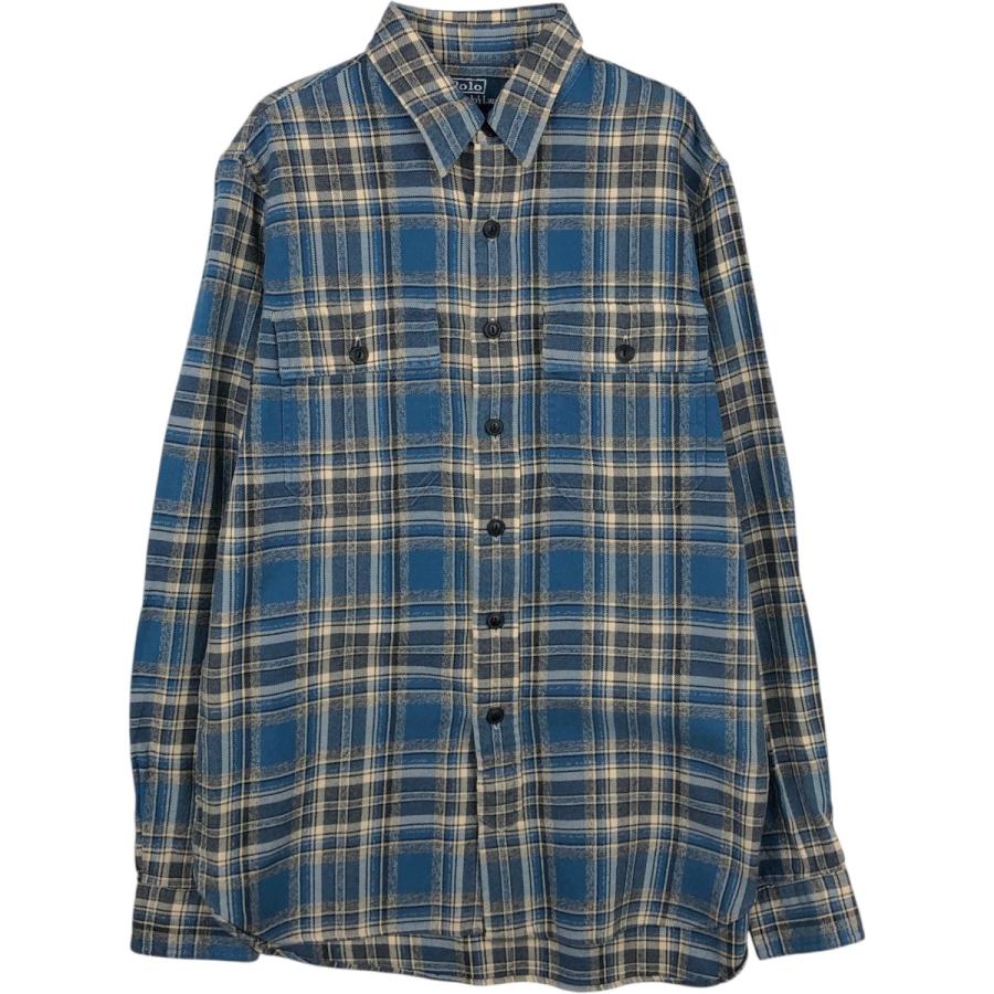 古着 ラルフローレン Ralph Lauren POLO by Ralph Lauren 長袖 ライトネルチェックシャツ メンズS相当/eaa650258 古着 ラルフローレン Ralph Lauren POLO by 長袖 ライトネルチェック