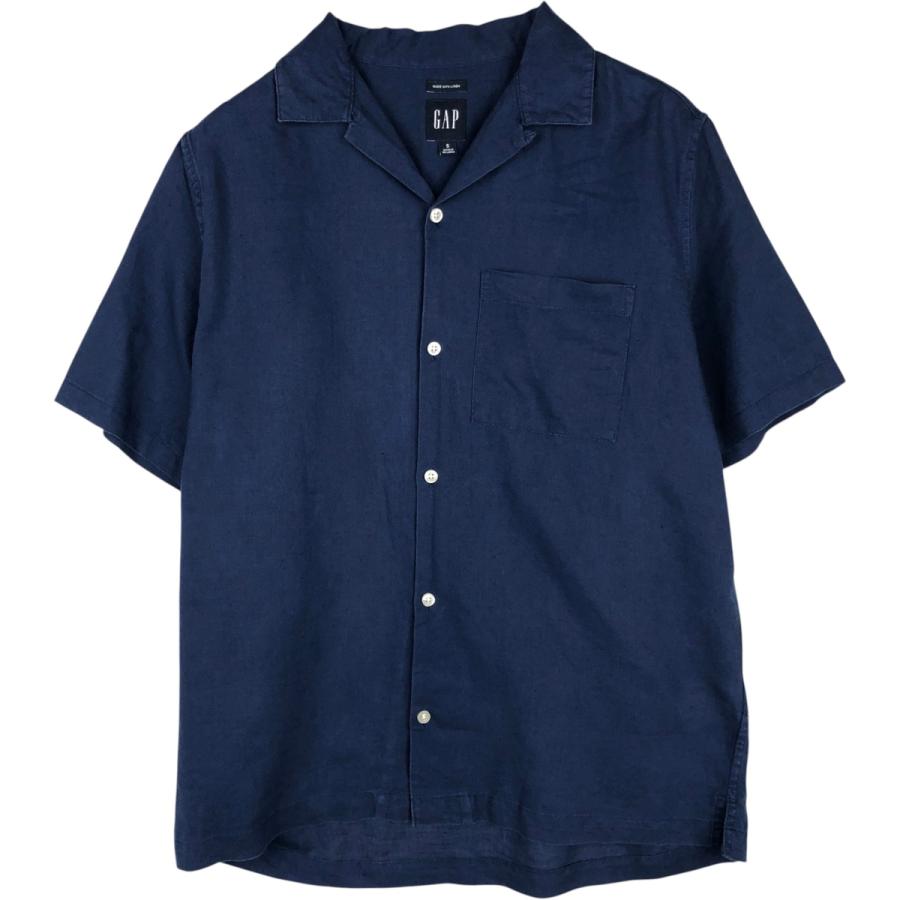 GAP（ギャップ） 古着 半袖 オープンカラー コットン×リネンシャツ