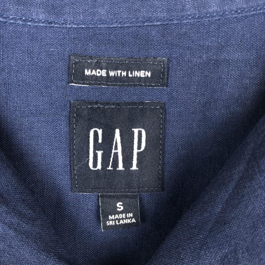 GAP（ギャップ） 古着 半袖 オープンカラー コットン×リネンシャツ