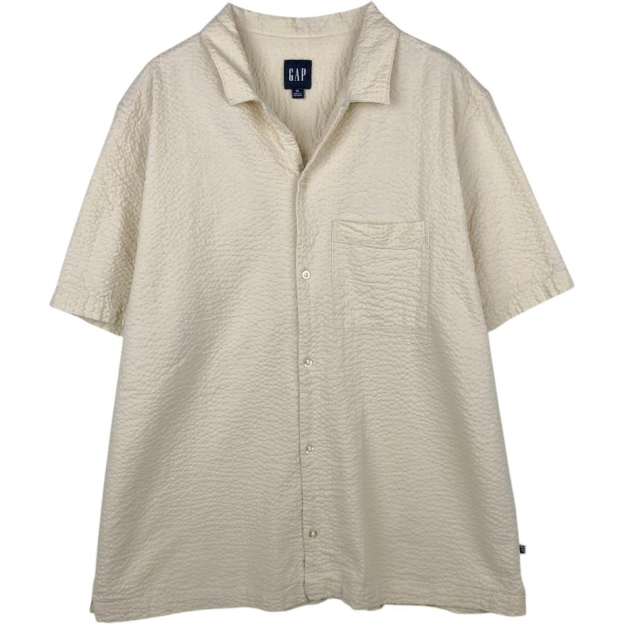 GAP（ギャップ） 古着 00年代 シアサッカー 半袖 オープンカラー