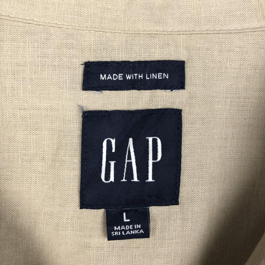 GAP（ギャップ） 古着 半袖 オープンカラー リネンシャツ ボックス