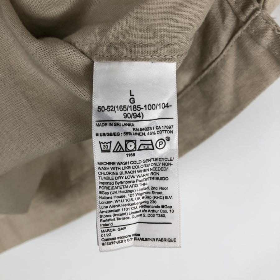 GAP（ギャップ） 古着 半袖 オープンカラー リネンシャツ ボックス