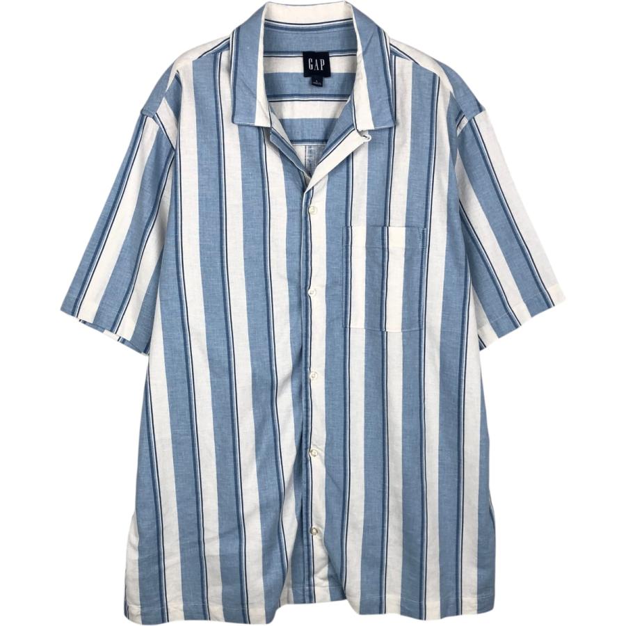 GAP（ギャップ） 古着 00年代 ストライプ柄 半袖 オープンカラー