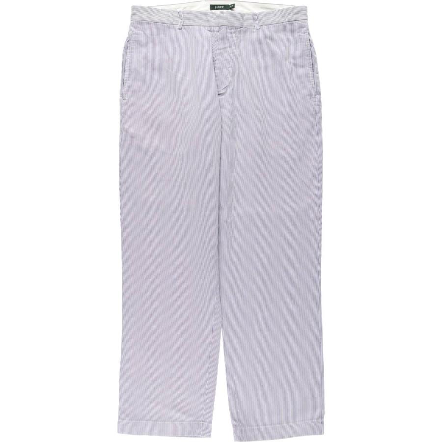古着 ジェイクルー J.Crew ストライプ柄 コットン スラックスパンツ メンズw34相当/eaa651019 J.CREW（ジェイクルー） 古着 ストライプ柄 コットン スラックスパンツ