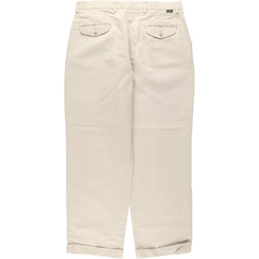 古着 ドッカーズ DOCKERS Khakis ツータック コットン×リネンパンツ
