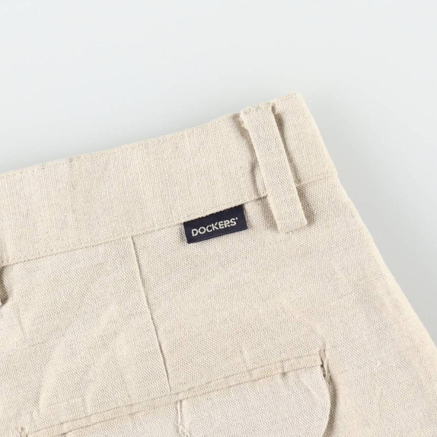 古着 ドッカーズ DOCKERS Khakis ツータック コットン×リネンパンツ