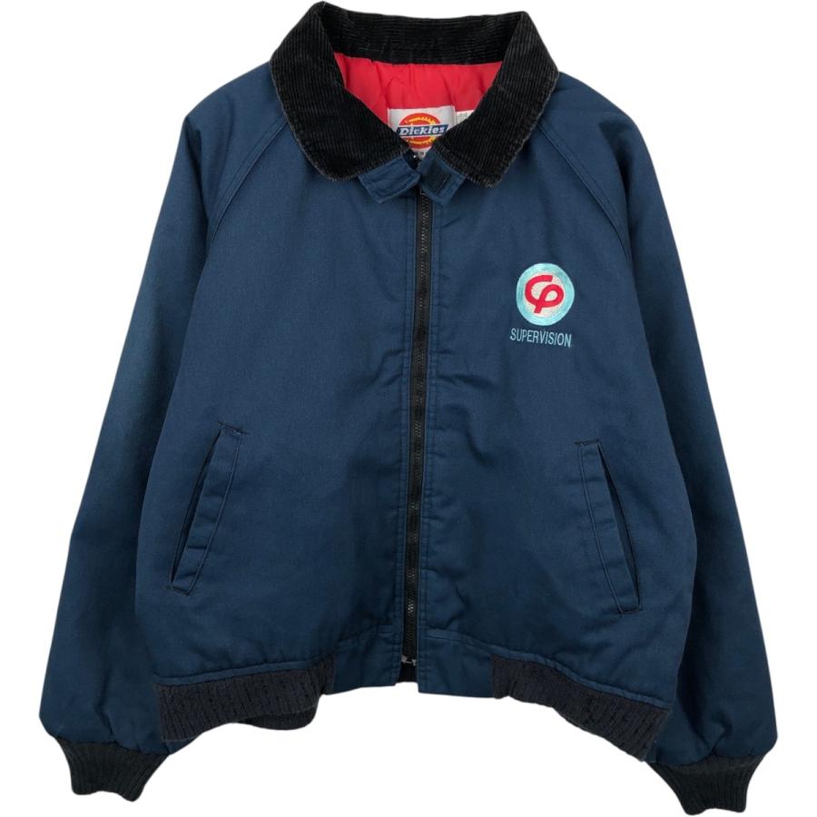 古着 ディッキーズ Dickies 襟付き 中綿入り ワークブルゾン USA製 メンズXL相当/eaa651332 Dickies（ディッキーズ） 古着 襟付き 中綿入り ワークブルゾン USA製