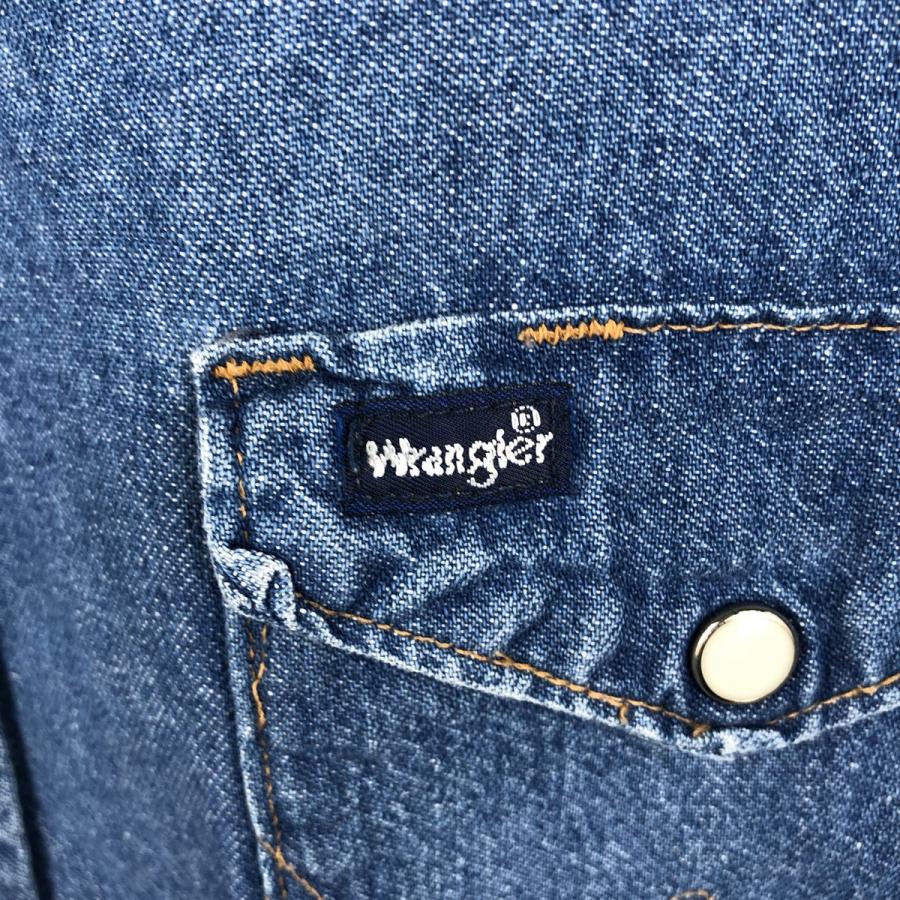 Wrangler（ラングラー） 古着 80~90年代 長袖 デニムウエスタンシャツ