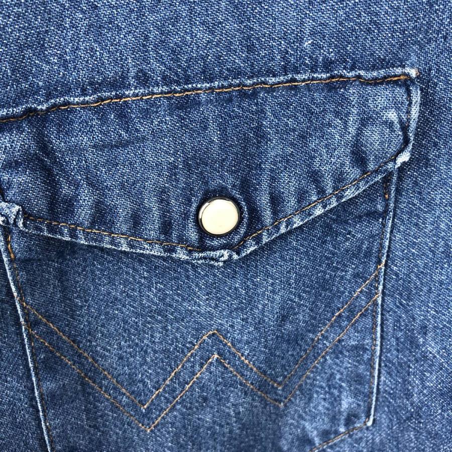 Wrangler（ラングラー） 古着 80~90年代 長袖 デニムウエスタンシャツ