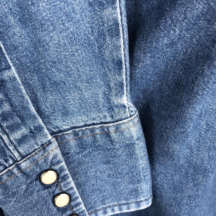 Wrangler（ラングラー） 古着 80~90年代 長袖 デニムウエスタンシャツ