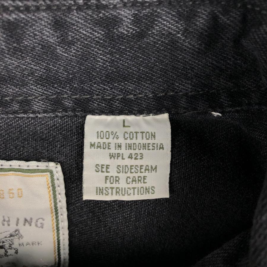 Levi's（リーバイス） 古着 長袖 ブラックデニムシャツ メンズL相当