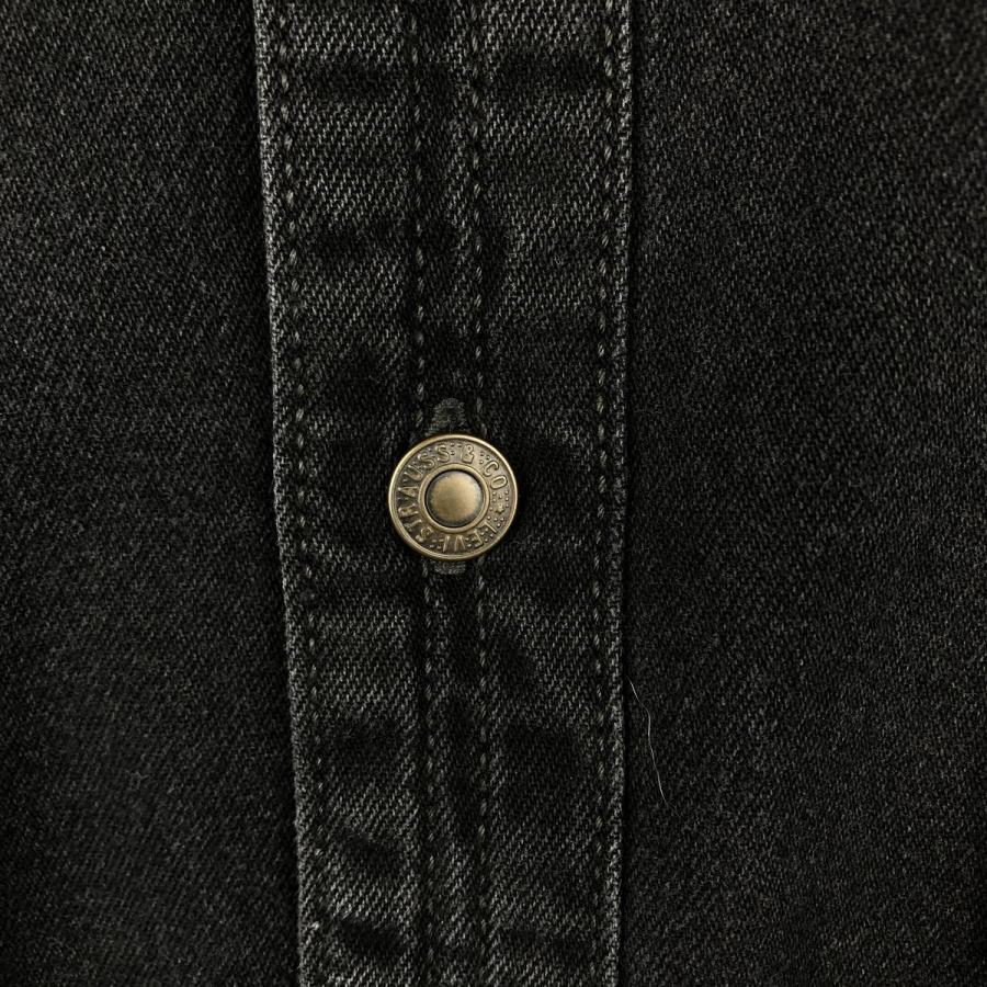 Levi's（リーバイス） 古着 長袖 ブラックデニムシャツ メンズL相当