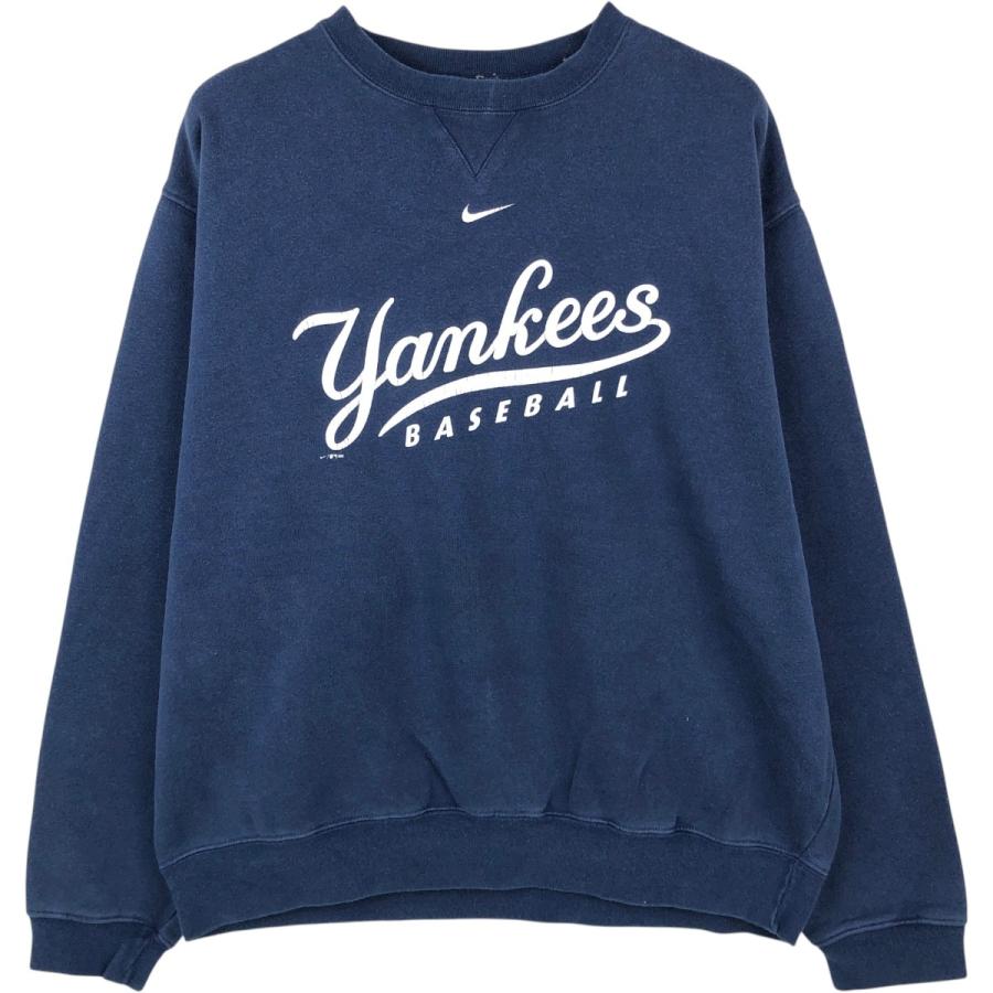 古着 00年代 ナイキ NIKE TEAM MLB NEW YORK YANKEES ニューヨークヤンキース プリントスウェットシャツ トレーナー メンズM相当/eaa652389 NIKE（ナイキ） 古着 00年代 TEAM MLB NEW YORK YANKEES ニューヨーク