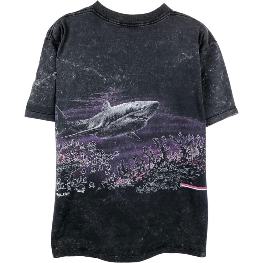 古着 90年代 オニータ ONEITA POWER-T サメ柄 アニマルTシャツ USA製