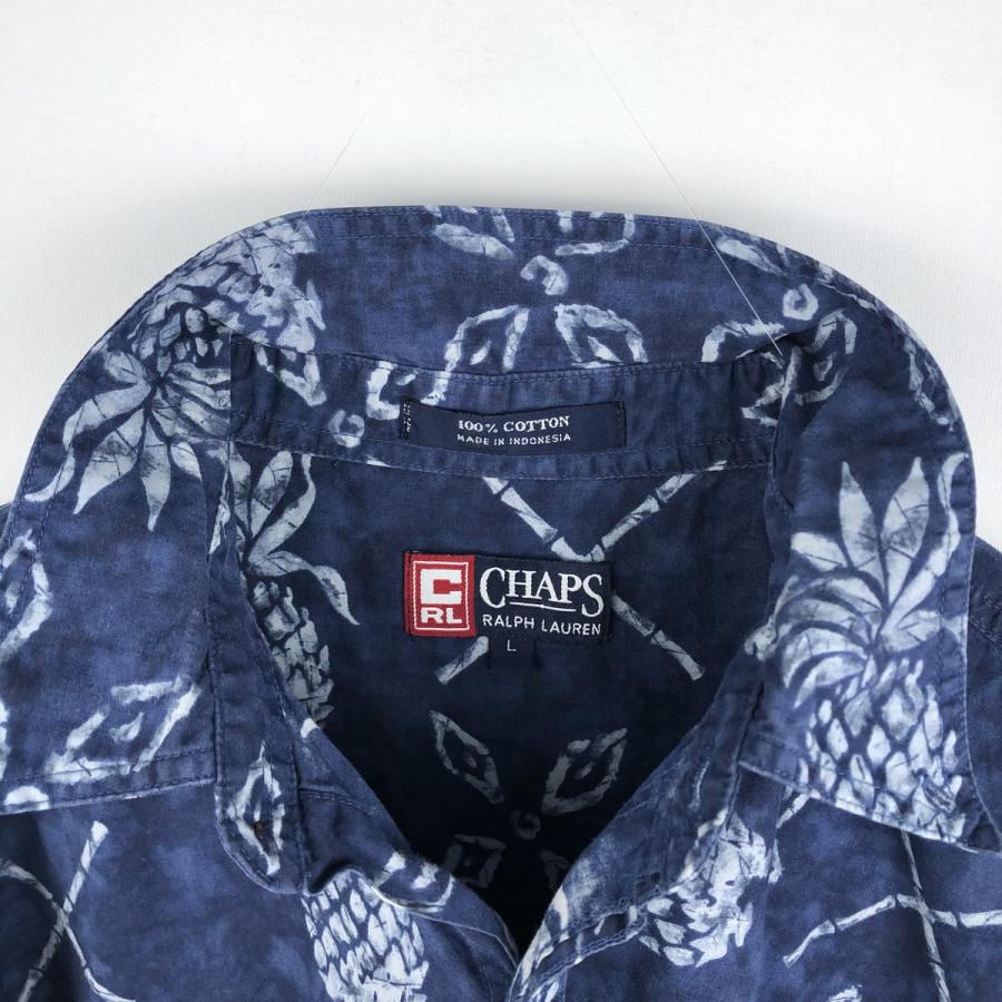 古着 ラルフローレン Ralph Lauren CHAPS チャップス 総柄 ボタン