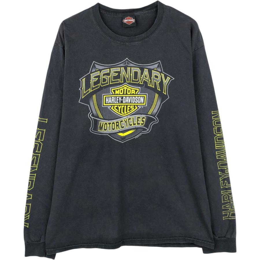 HARLEY DAVIDSON ハーレーダビッドソン 長袖 ロンT 　L 古着 ハーレーダビッドソン Harley-Davidson モ−ターサイクル ロングT