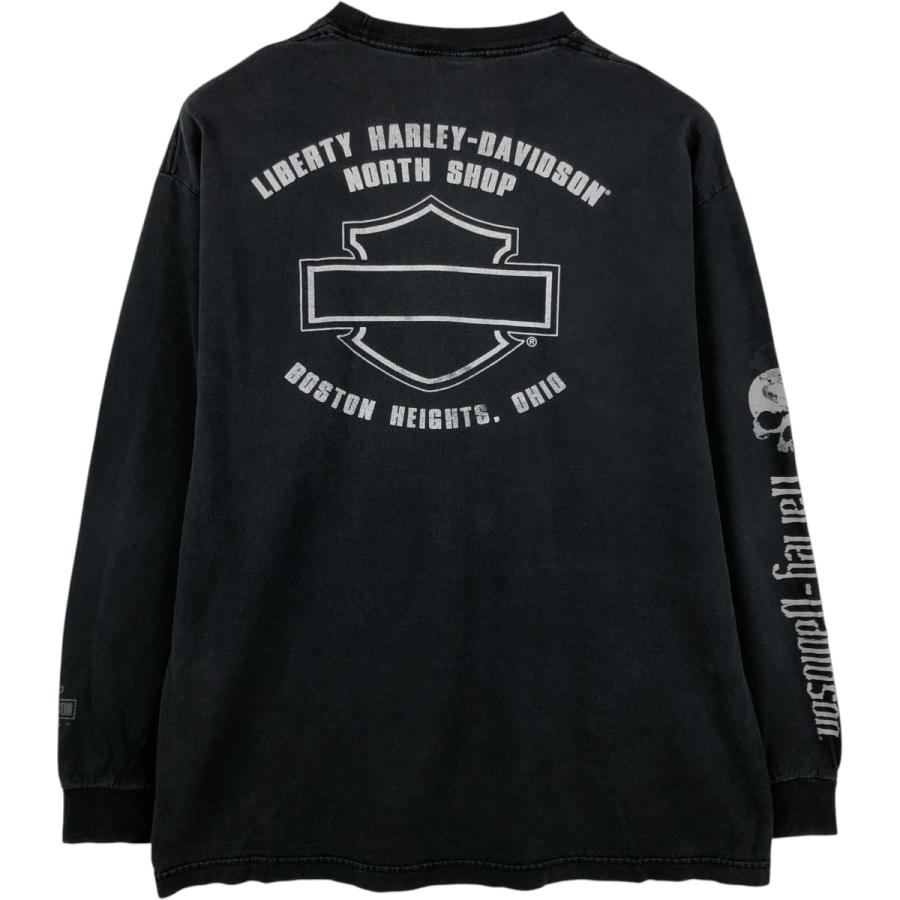 古着 ハーレーダビッドソン Harley-Davidson ドクロ柄 スカル柄 ロング