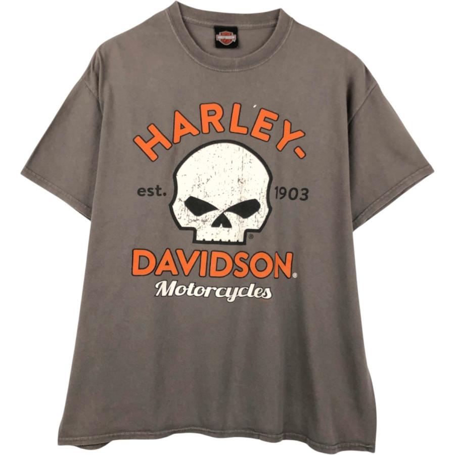 古着 00年代 ハーレーダビッドソン Harley-Davidson ドクロ柄 スカル柄