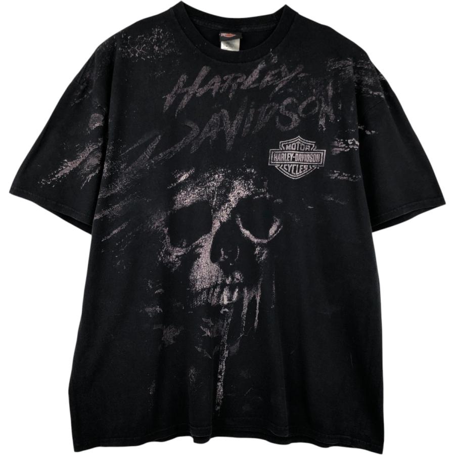 古着 ハーレーダビッドソン Harley-Davidson ドクロ柄 スカル柄