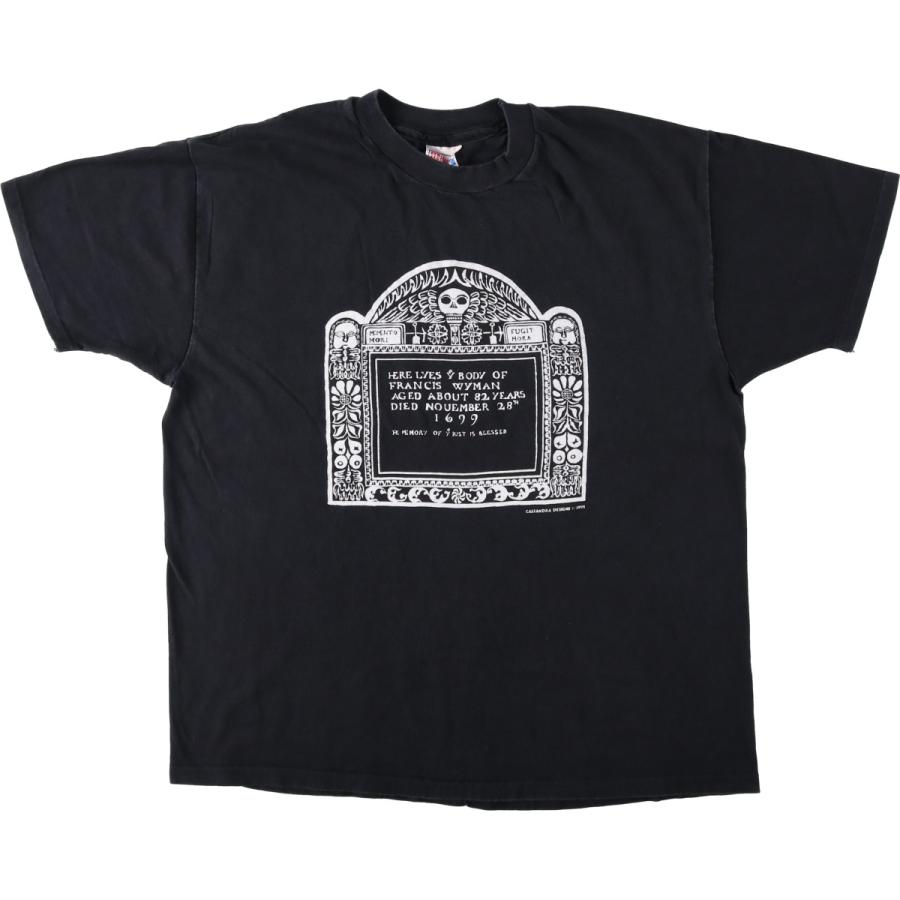 90年代 ヴィンテージ　ロンドン　アートTシャツ　ヘインズ　ブラック　黒 Hanes（ヘインズ） 古着 90年代 Hanes BEEFY-T ドクロ柄 スカル柄
