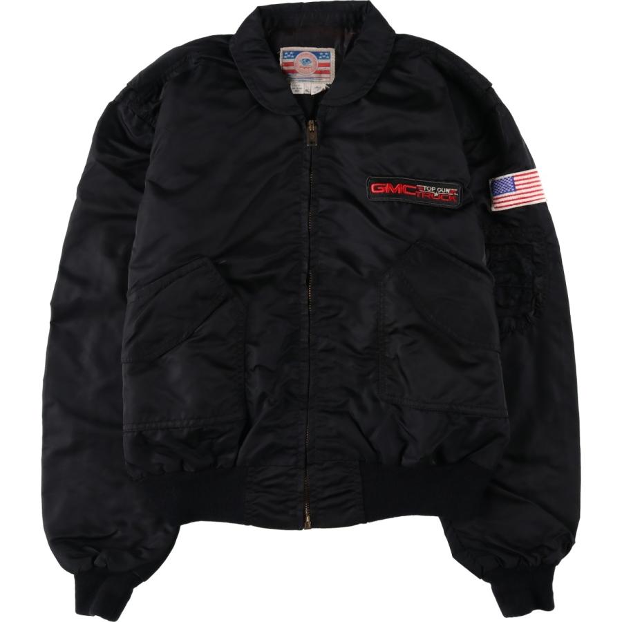 古着 Voyager ワッペン 星条旗柄 TOP GUN トップガン ミリタリー フライトジャケット USA製 メンズXL相当 ヴィンテージ/eaa654633 古着 Voyager ワッペン 星条旗柄 TOP GUN トップガン ミリタリー