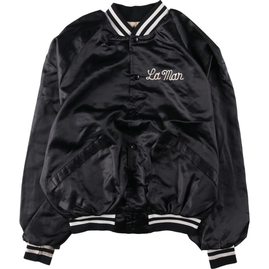古着 70~80年代 King Louie PRO FIT ナイロンスタジャン アワードジャケット バーシティジャケット USA製 メンズL相当 ヴィンテージ/eaa654634 古着 70~80年代 King Louie PRO FIT ナイロンスタジャン アワード