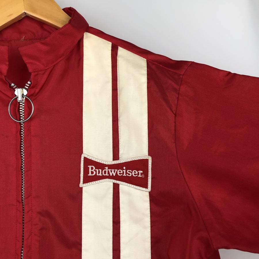 バドワイザーレザージャケット L budweiser 古着 70~80年代 BUDWEISER バドワイザー レーシングジャケット メンズL