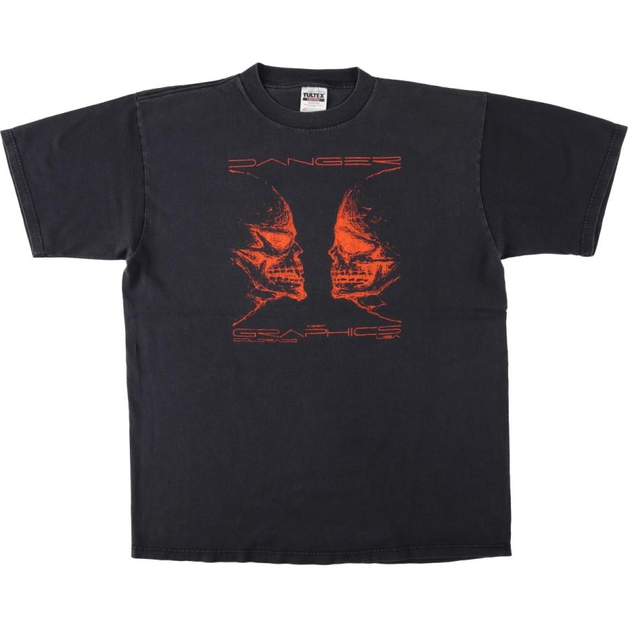 古着 00年代 タルテックス TULTEX ドクロ柄 スカル柄 プリントTシャツ