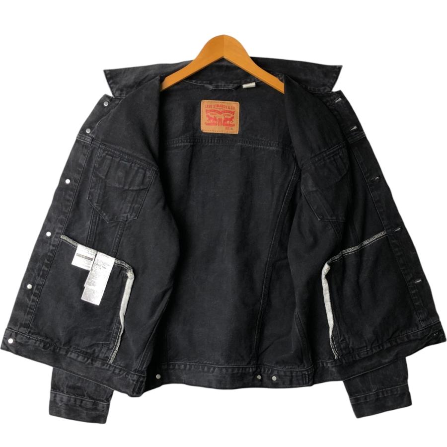 LEVI'S ブラック デニムジャケット XL Levi's（リーバイス） 古着 ブラック デニムジャケット Gジャン メンズ