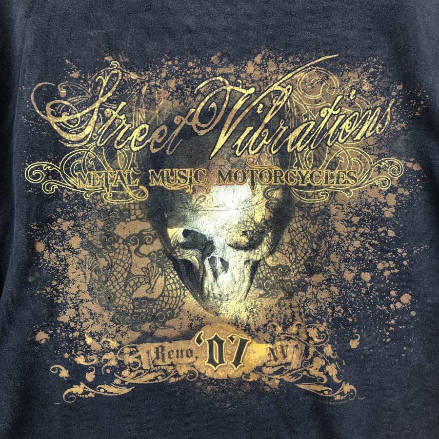 古着 ALSTYLE ドクロ柄 スカル柄 ロングTシャツ ロンT メンズXXL相当
