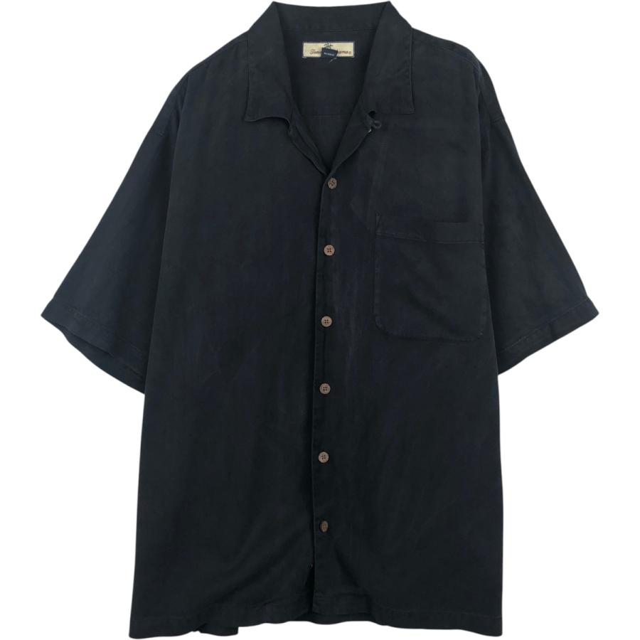 古着 トミーバハマ Tommy Bahama ヘリンボーン 半袖 オープンカラー