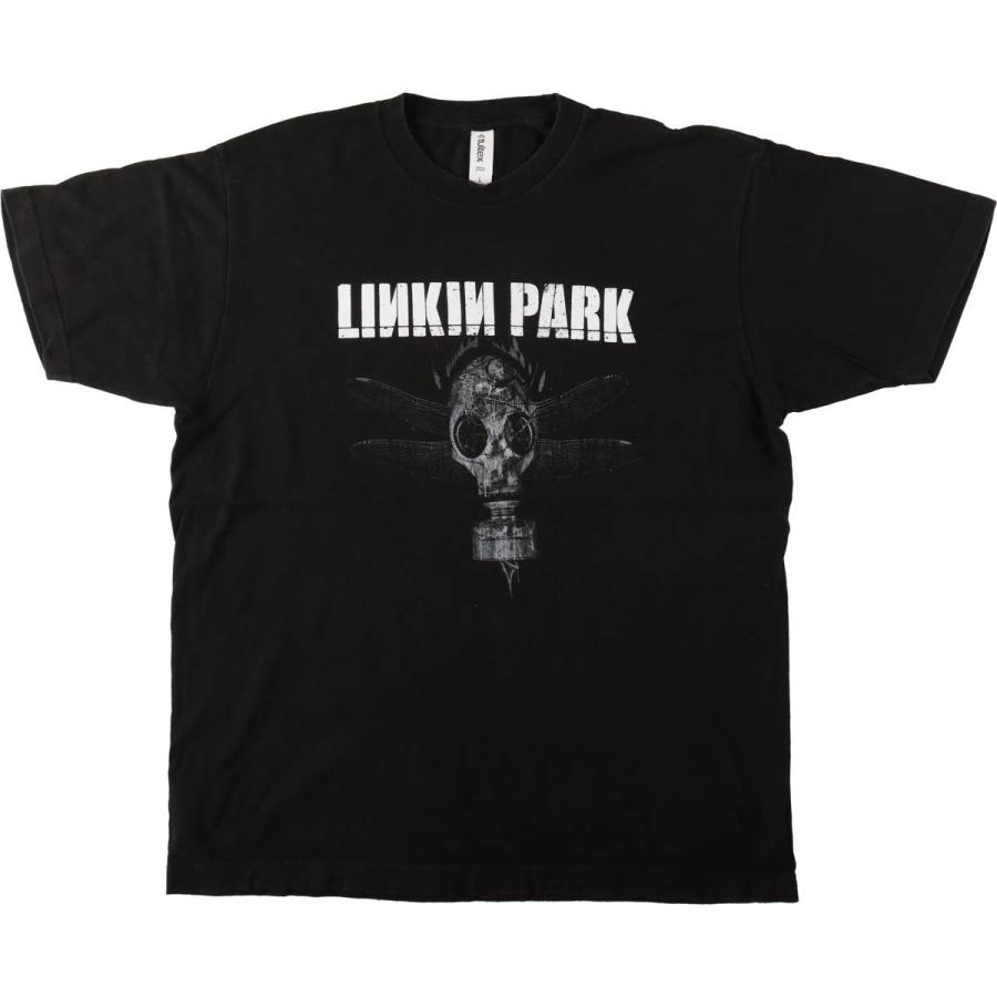 古着 タルテックス TULTEX LINKIN PARK リンキンパーク ドクロ柄 スカル柄 バンドTシャツ バンT メンズL相当 /eaa656690