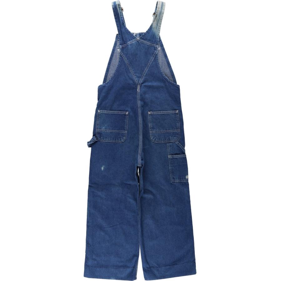 Carhartt デニムオーバーオール　中古品・古着 36×32 Carhartt（カーハート） 古着 ペイント デニムオーバーオール USA製