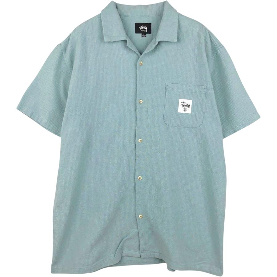 古着 ステューシー STUSSY 半袖 オープンカラー コットンシャツ ボックスシャツ メンズL相当/eaa660627 STUSSY（ステューシー） 古着 半袖 オープンカラー コットンシャツ