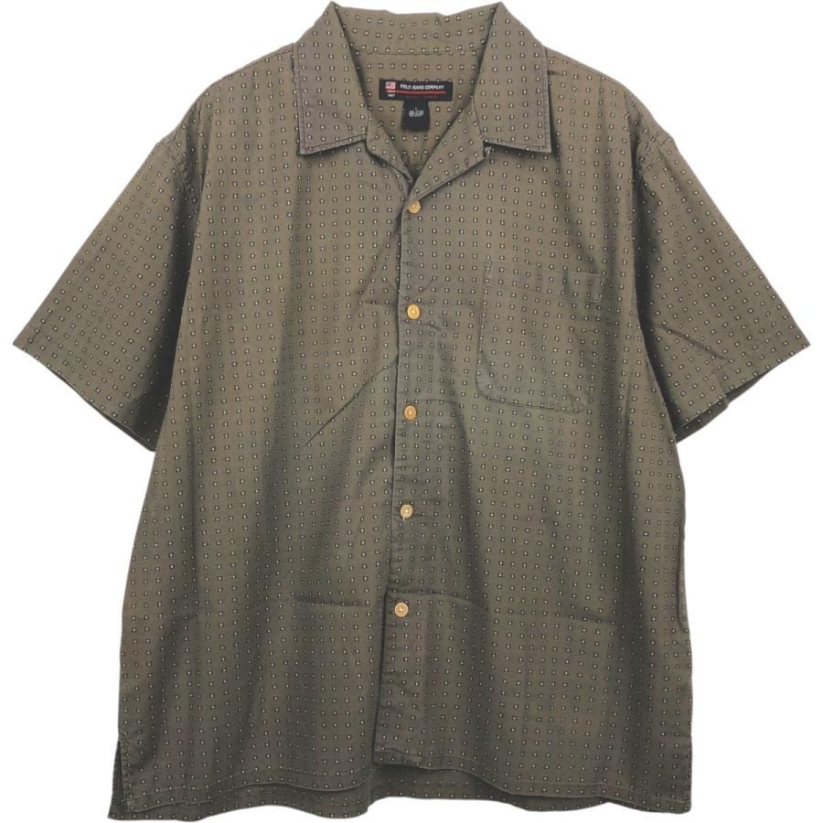 古着 00年代 ラルフローレン Ralph Lauren POLO JEANS COMPANY 総柄 半袖 オープンカラー コットンシャツ ボックスシャツ メンズL相当/eaa660946 古着 00年代 ラルフローレン POLO JEANS COMPANY 総柄 半袖 オープン
