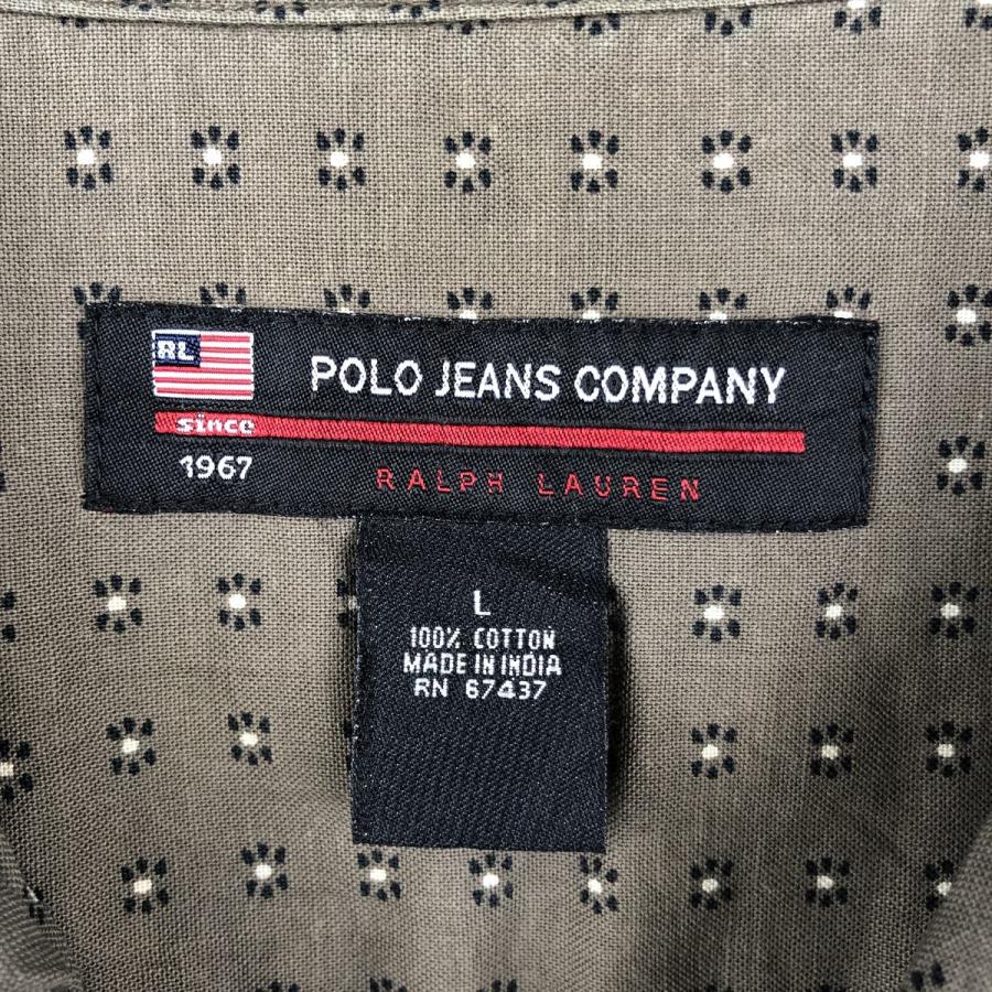 古着 00年代 ラルフローレン POLO JEANS COMPANY 総柄 半袖 オープン