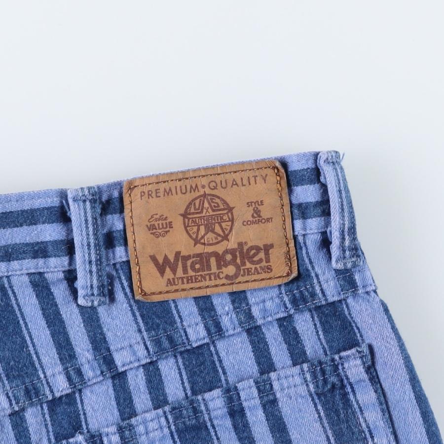 90s Wrangler チェック カーゴ ショーツ ジョーツ 黒 W36 Wrangler（ラングラー） 古着 80~90年代 ストライプ柄 マルチ