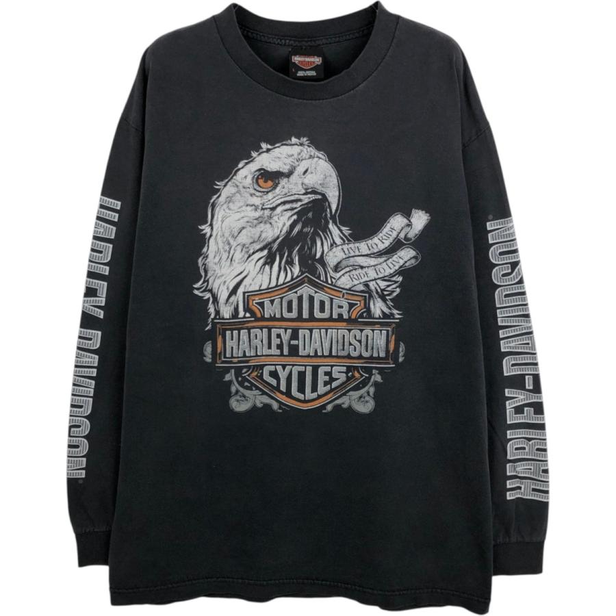 古着 ハーレーダビッドソン Harley-Davidson 鷲柄 イーグル柄 ロングT