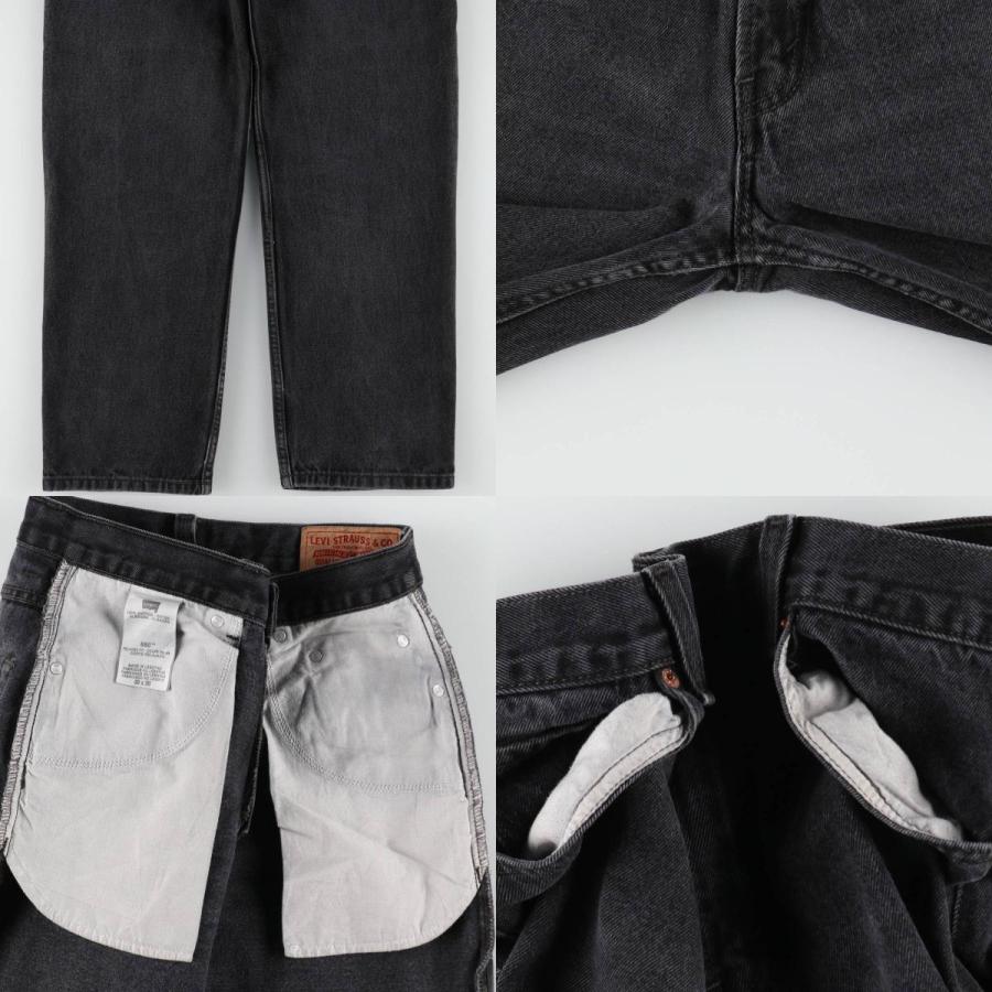 古着 リーバイス Levi's 550 RELAXED FIT ブラックデニム テーパードデニムパンツ メンズw32相当/eaa663166 Levi's（リーバイス） 古着 Levi's 550 RELAXED FIT ブラックデニム