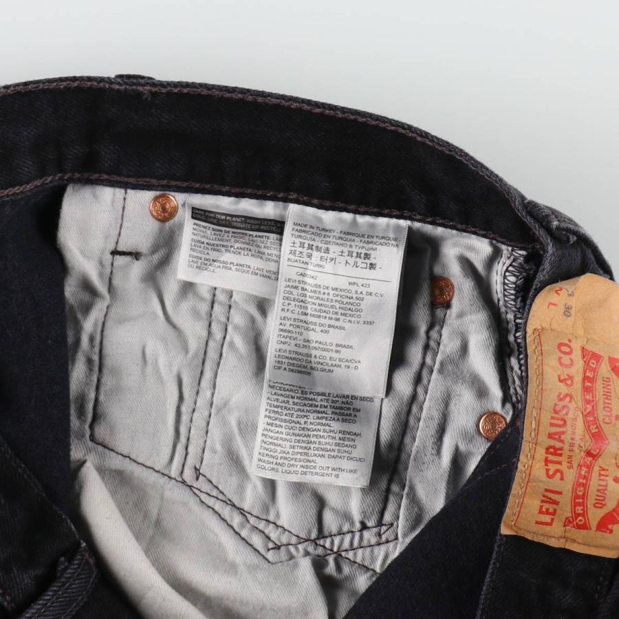 古着 リーバイス Levi's 501 ユーロモデル ブラックデニム ストレートデニムパンツ メンズw36相当/eaa663351 Levi's（リーバイス） 古着 Levi's 501 ユーロモデル ブラックデニム