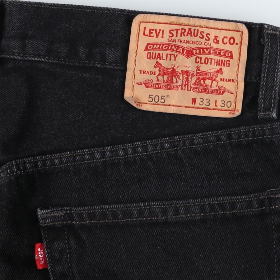 古着 00年代 リーバイス Levi's 505 REGULAR FIT ブラックデニム テーパードデニムパンツ メンズw31相当/eaa663663 Levi's（リーバイス） 古着 00年代 Levi's 505 REGULAR FIT ブラック