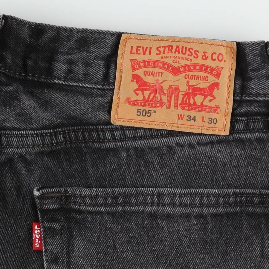 古着 リーバイス Levi's 505 ブラックデニム テーパードデニムパンツ メンズw34相当/eaa663661 Levi's（リーバイス） 古着 Levi's 505 ブラックデニム テーパード