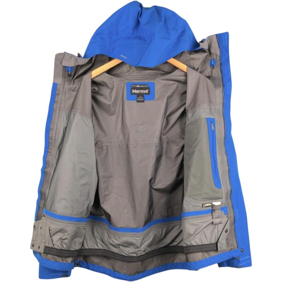 マーモット GORE-TEX マウンテンパーカー ブルー メンズ 防水　2WAY 古着 マーモット Marmot GORE-TEX ゴアテックス ツートン マウンテン